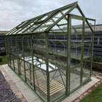 Freshly installed tuscan olive greenhouse