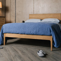Brick Oak Wood Bed