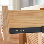 Dean Ash Wood & Rattan Sideboard natural ash wood finish