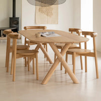 Easton Oak Wood Dining Table 1