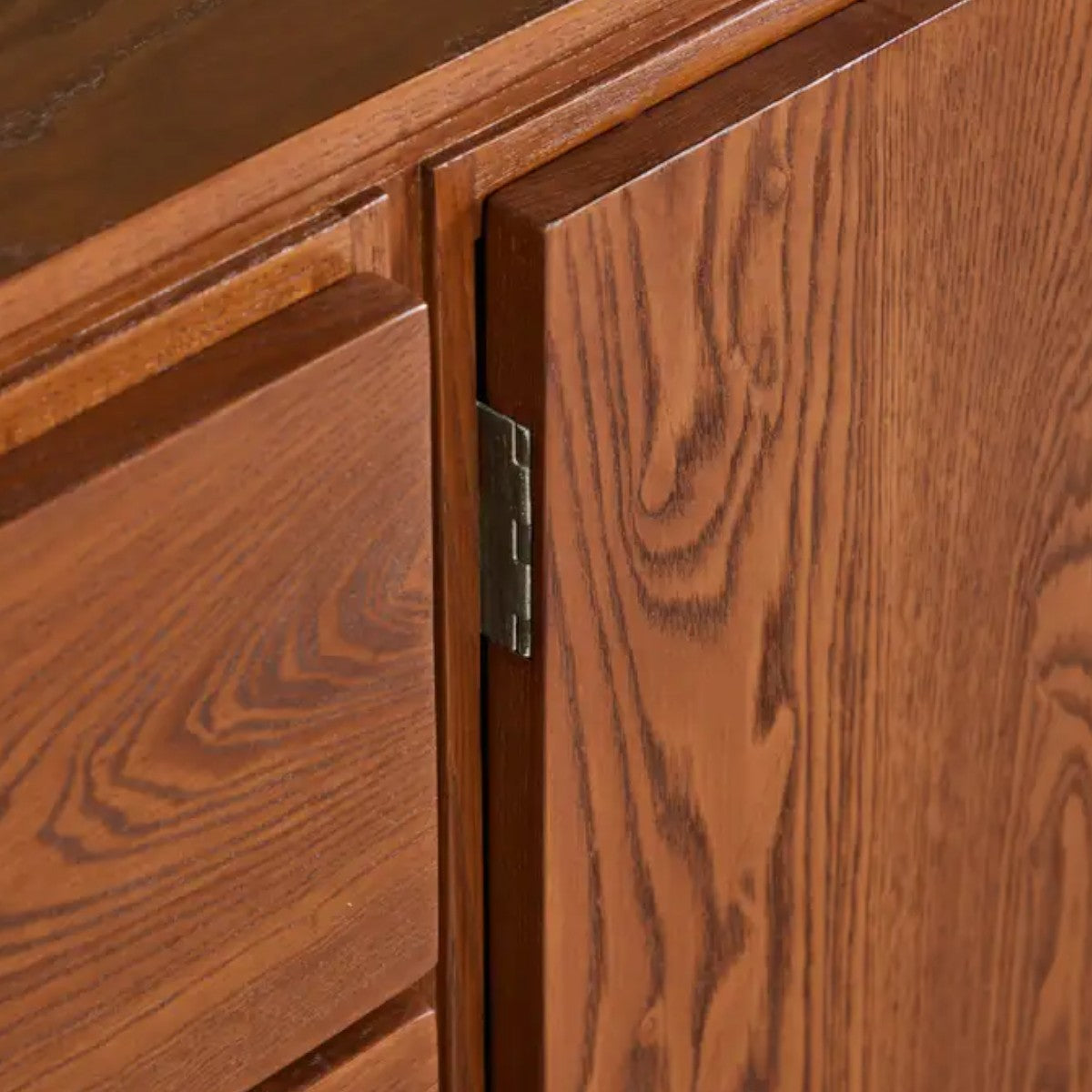 Edric Walnut Wood Sideboard seamless wood joinery