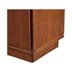 Edric Walnut Wood Sideboard sturdy tapered solid wood legs detail