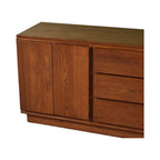 Edric Walnut Wood Sideboard rich chocolate brown wood tone detail