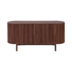 Edsel Walnut Wood Sideboard front view with natural walnut finish