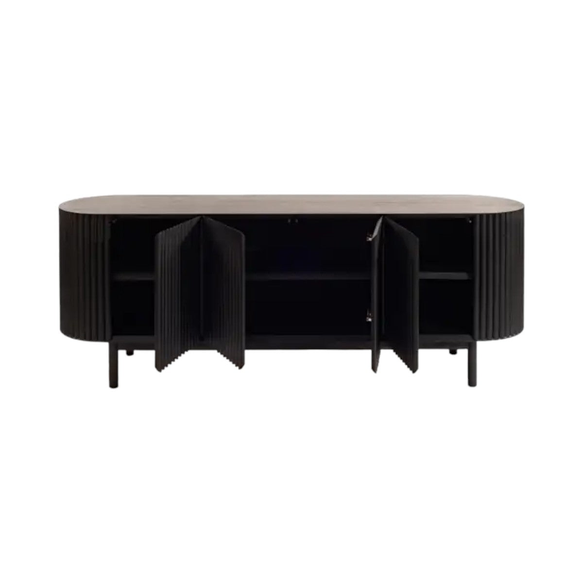 Edwin Oak Wood Sideboard featuring smooth-gliding storage drawers