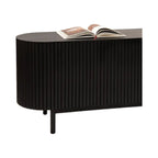 Edwin Oak Wood Sideboard side angle view