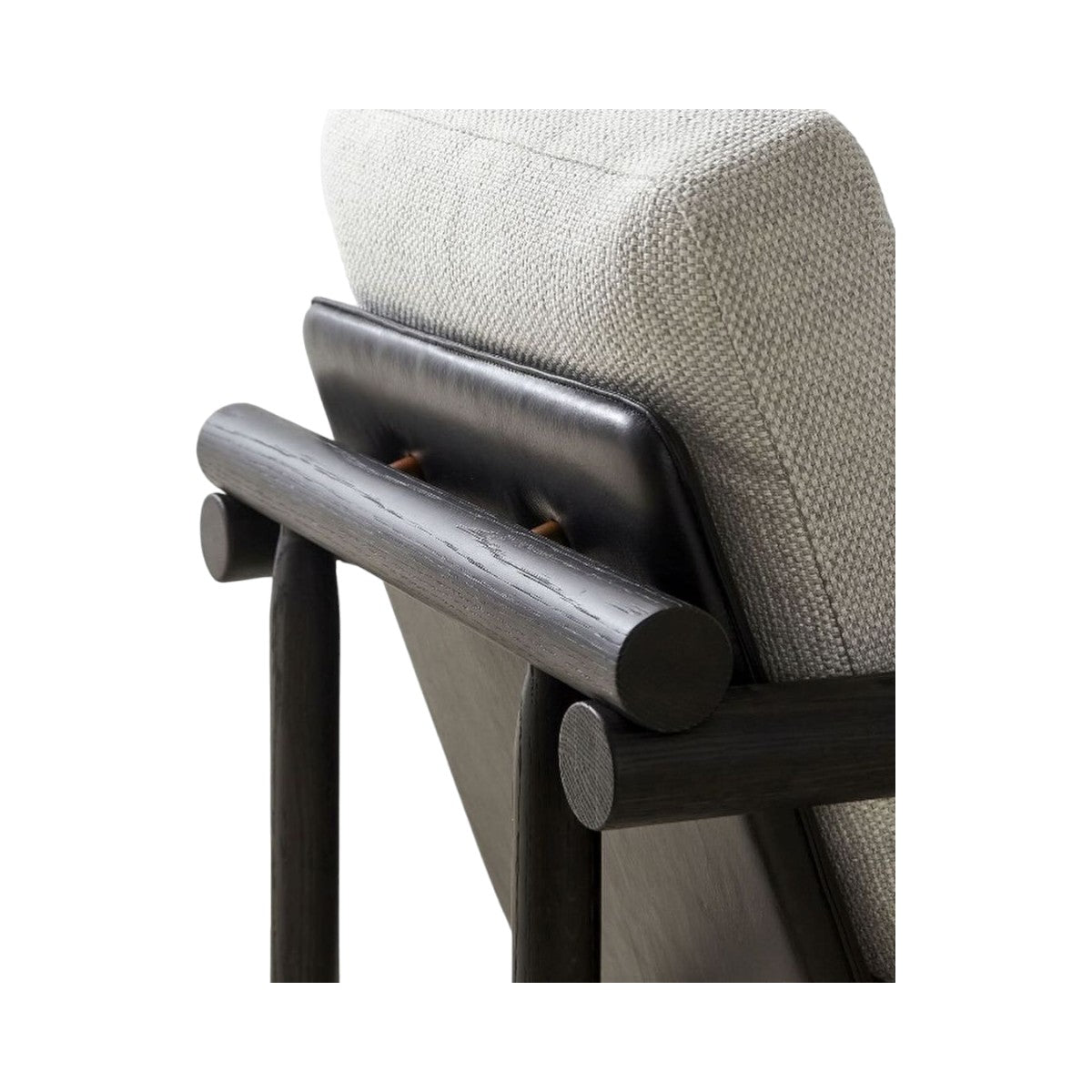 Edwina Black Oak Wood Arm Chair