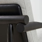 Edwina Black Oak Wood Arm Chair
