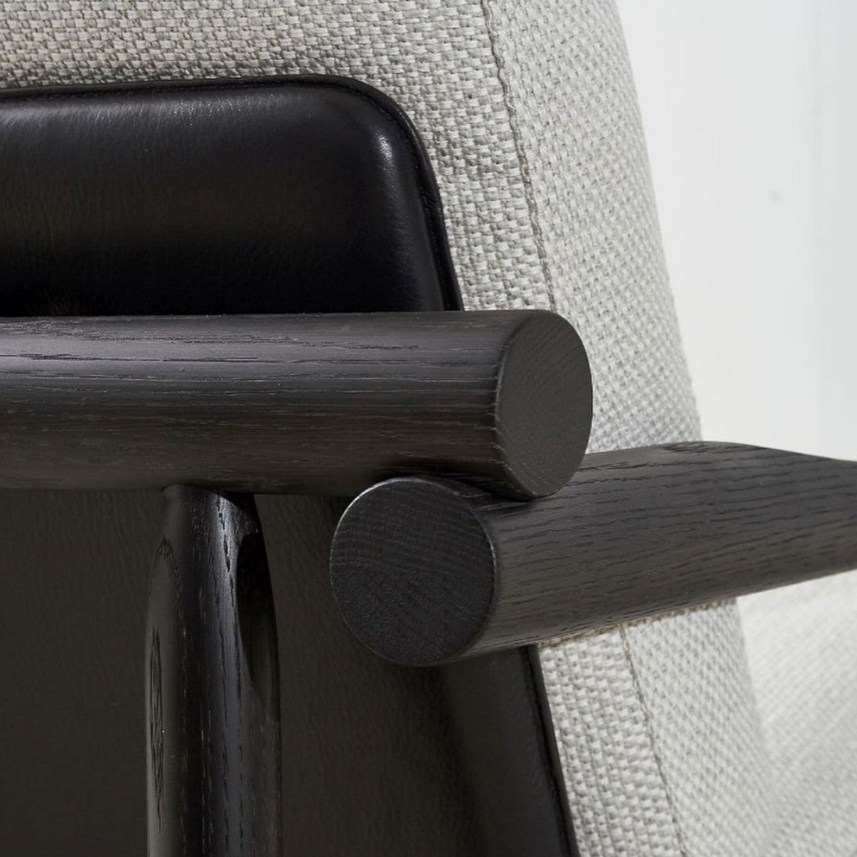 Edwina Black Oak Wood Arm Chair