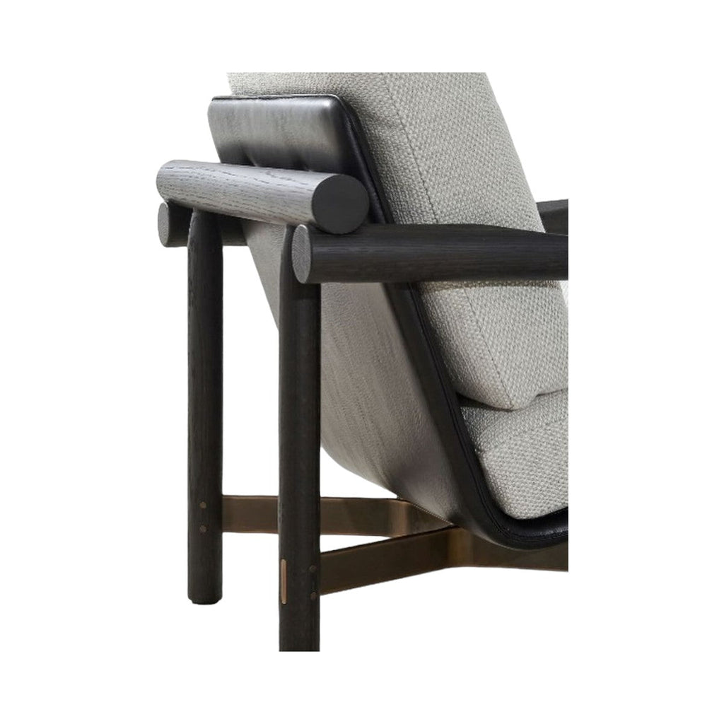 Edwina Black Oak Wood Arm Chair