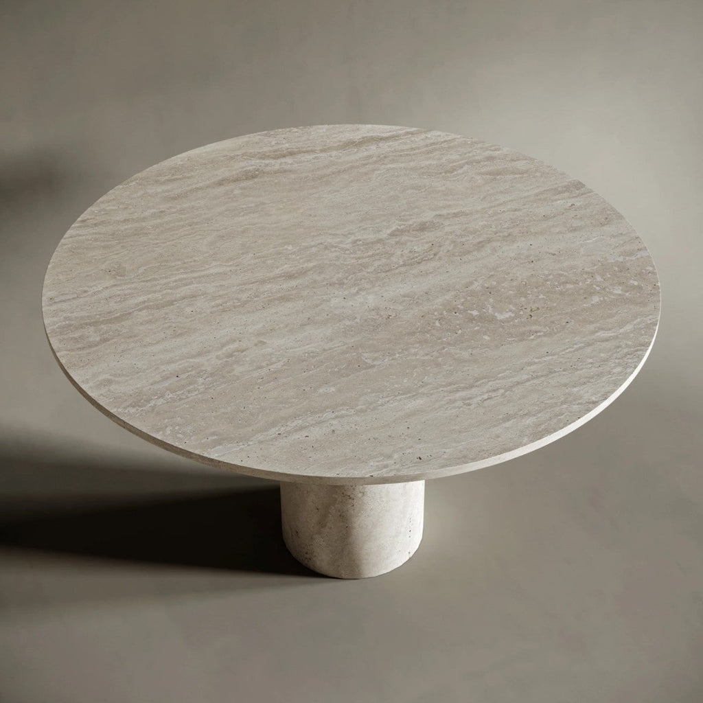 Eivin Ovel Travertine Stone Dining Table 3