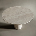 Eivin Ovel Travertine Stone Dining Table 3