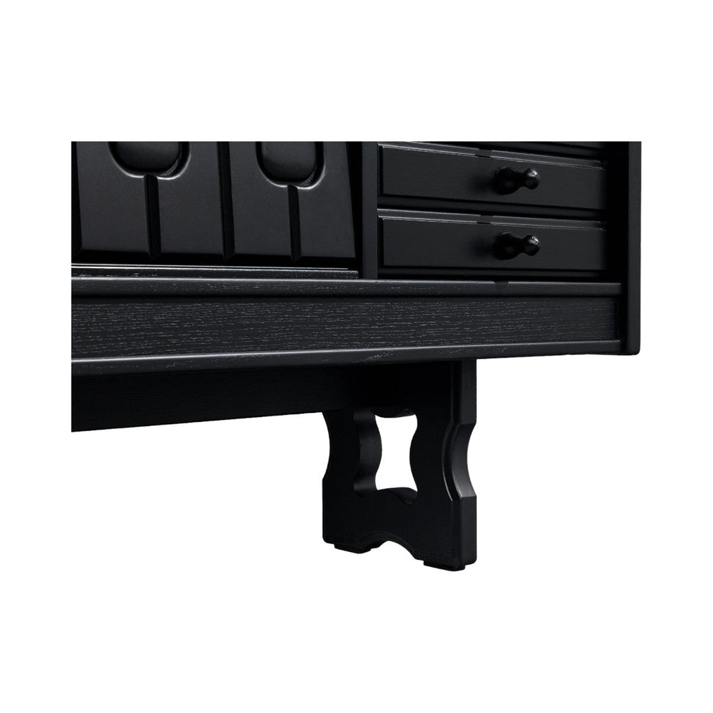 Elan Oak Wood Sideboard sturdy solid wood base