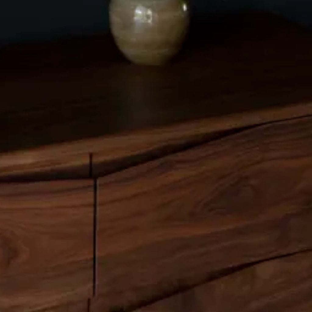 Elana Walnut Wood Sideboard top surface view