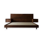 Elese Walnut Wood Bed design