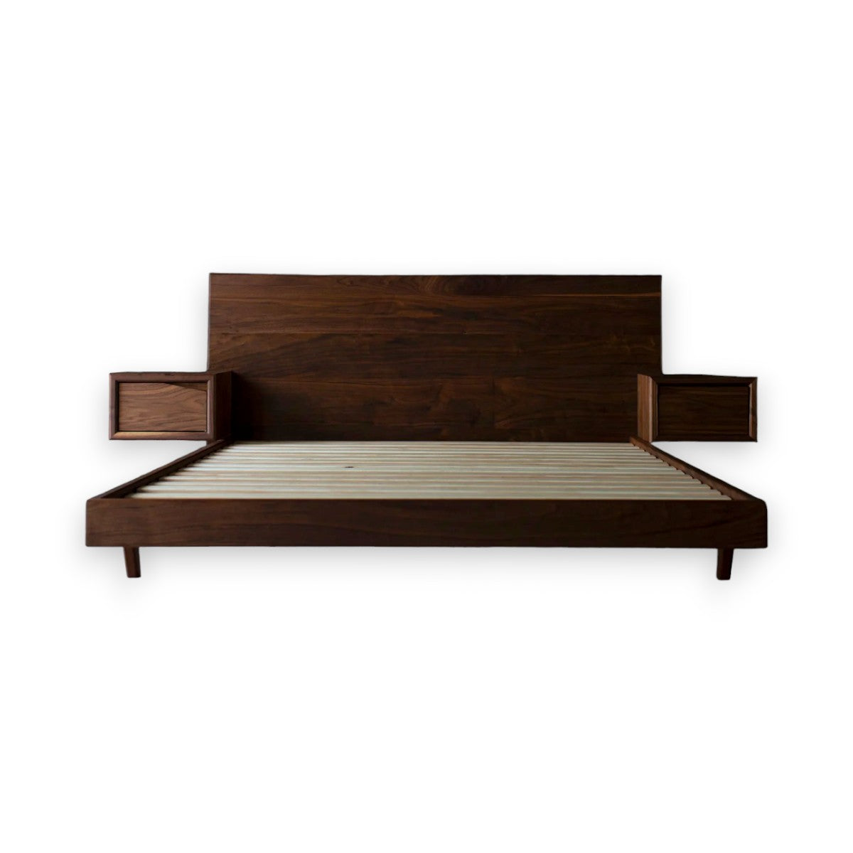 Elese Walnut Wood Bed design