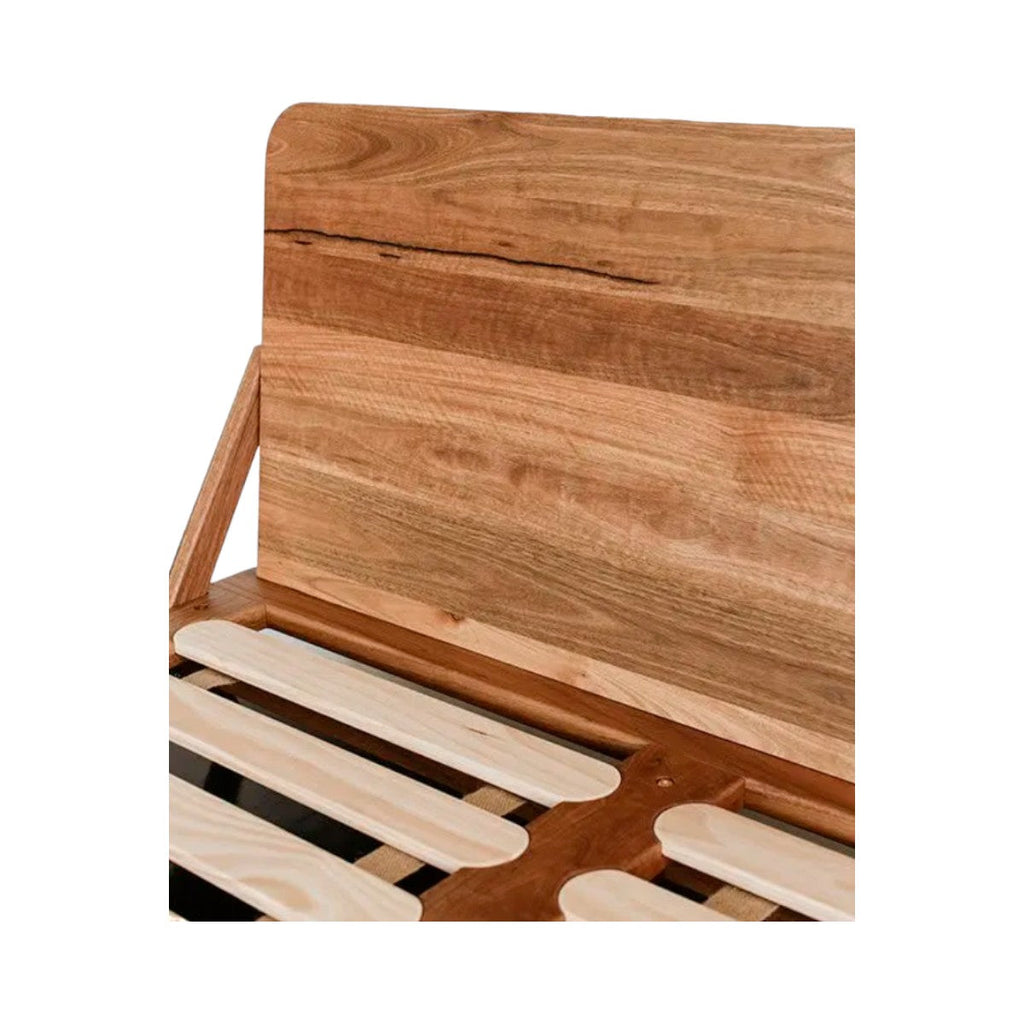 Elese Walnut Wood Bed in rich walnut