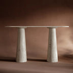 Eleven Ovel Travertine Stone Console Table 2