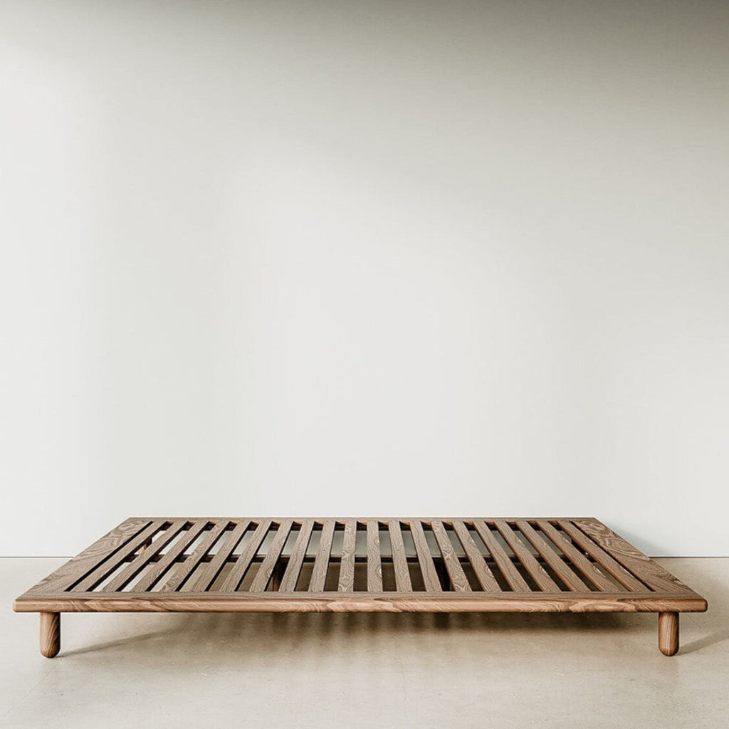 Elias Walnut Wood Bed design