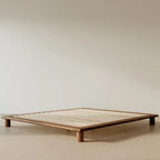 Elida Walnut Wood Bed frame