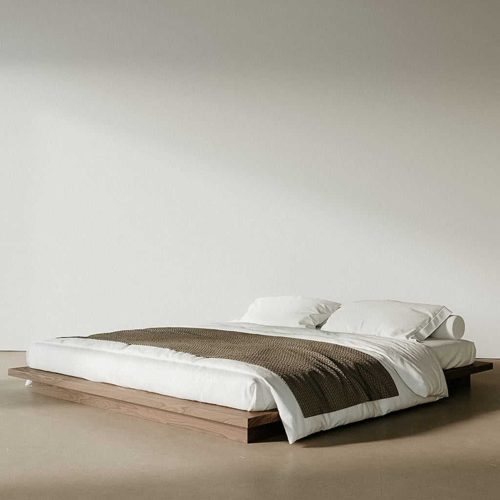 Elidia Walnut Wood Bed frame
