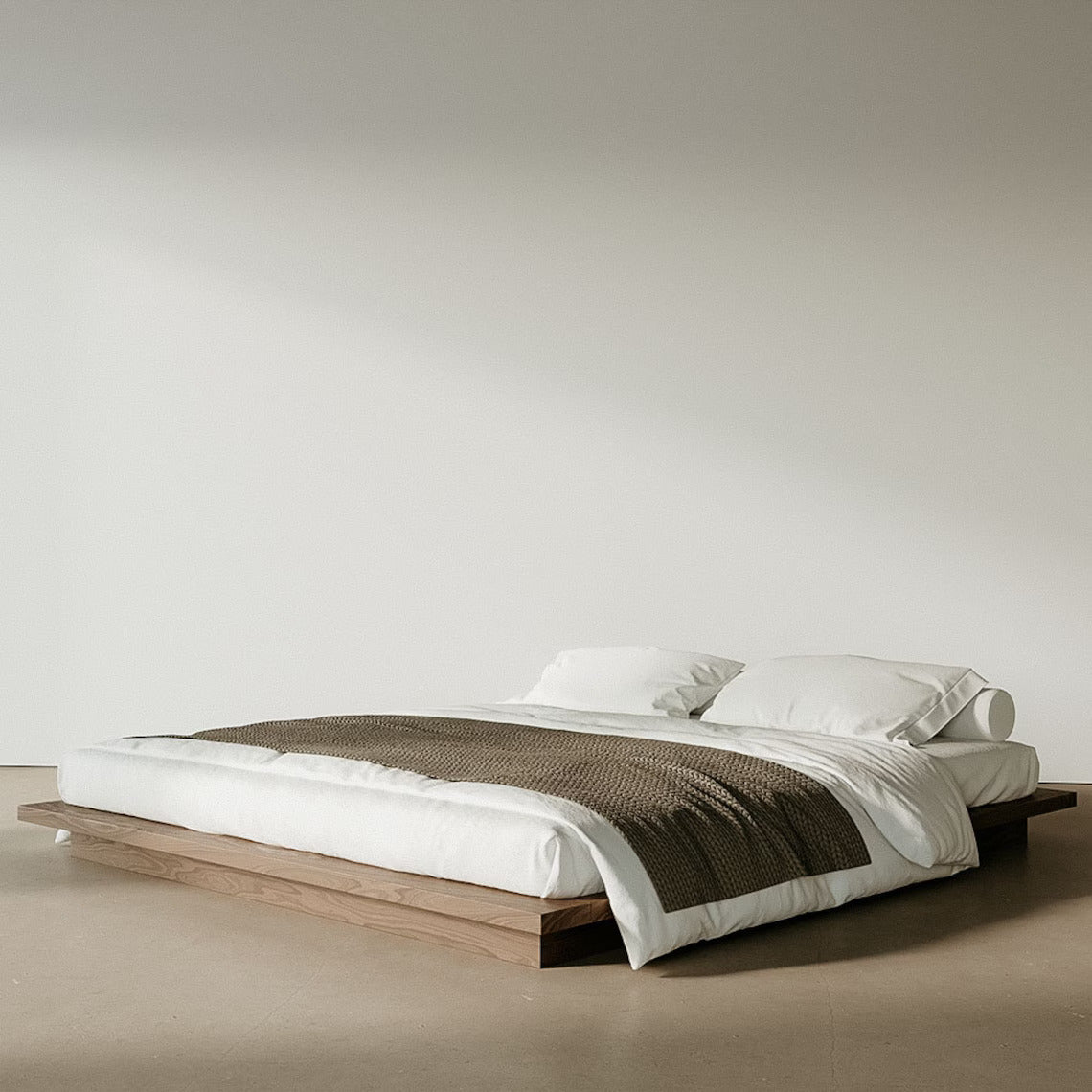 Elidia Walnut Wood Bed frame