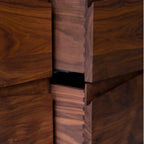 Elvi Walnut Wood Sideboard modern silhouette
