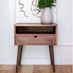 Faber Walnut Wood Bedside 1