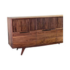 Ianna Walnut Wood Sideboard styled in a Japandi interior