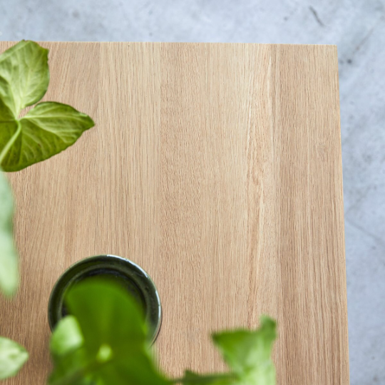 Haley Oak Wood Sideboard top surface texture view