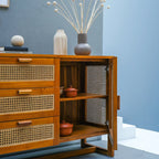 Harena Teak Wood Cabinet & Sideboard side view