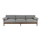 Henri Teak Wood & Fabric 3 Seater Sofa – Stylish and Durable Living Room Furniture