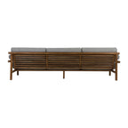 Henri Teak Wood & Fabric 3 Seater Sofa – Stylish and Durable Living Room Furniture