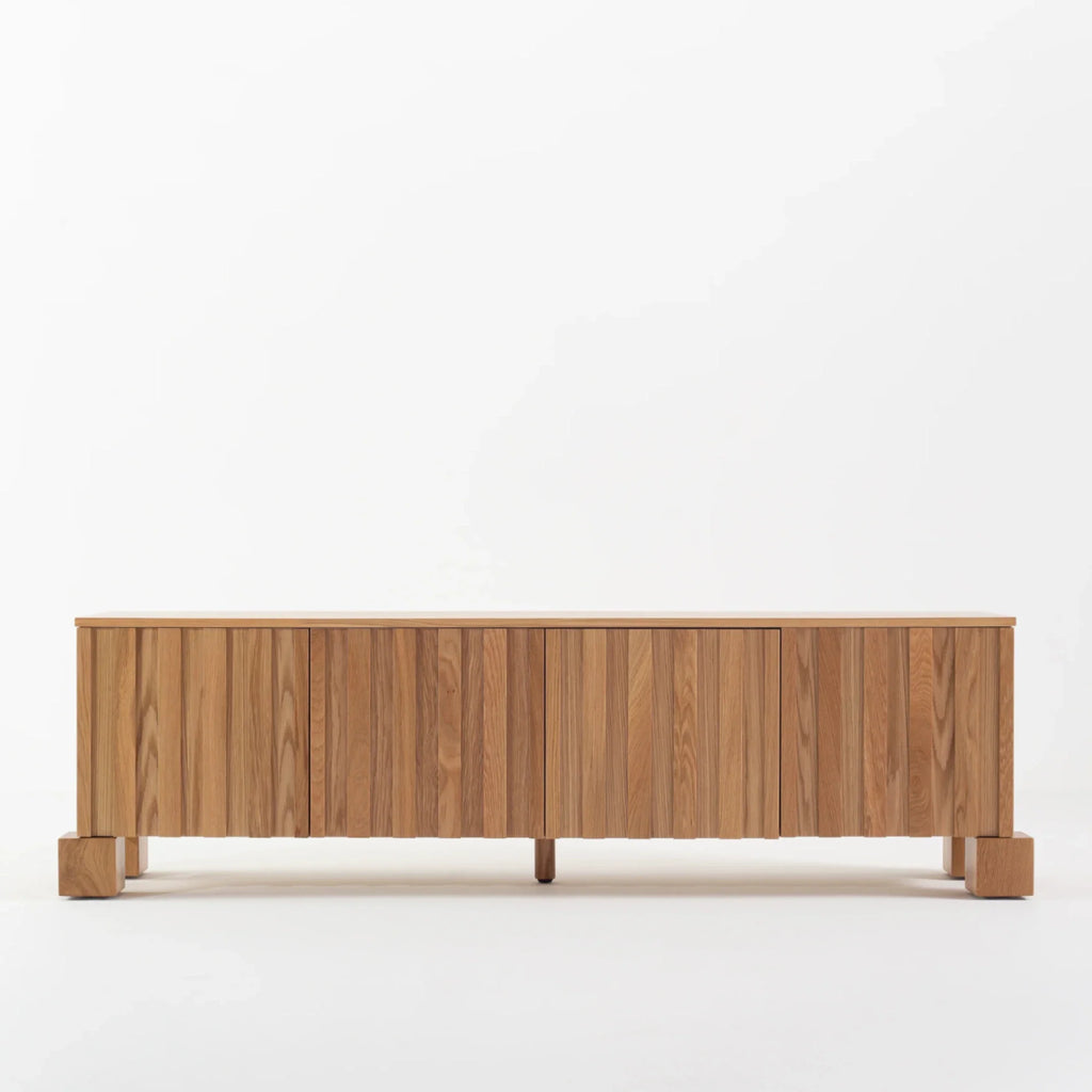 Nolan Natural Wooden TV Unit living room console