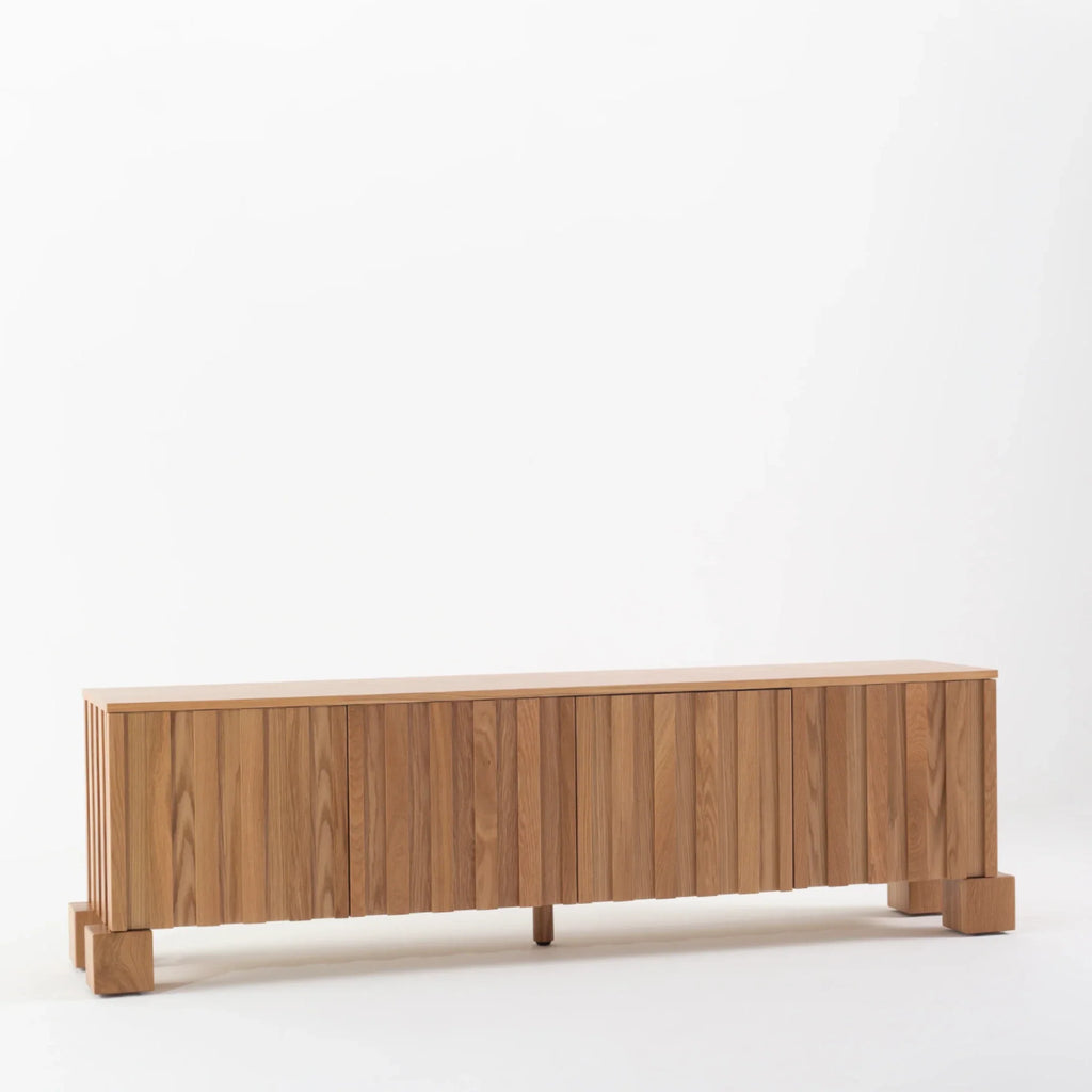 Nolan Natural Wooden TV Unit wooden entertainment unit