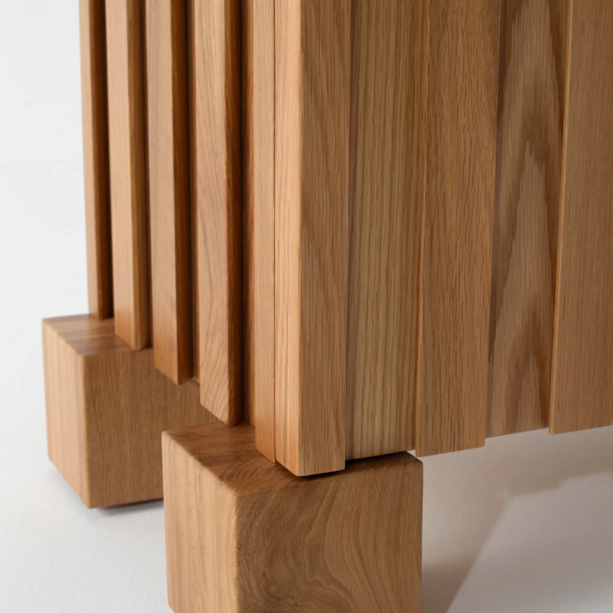 Nolan Natural Wooden TV Unit leg detail