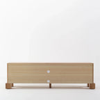 Nolan Natural Wooden TV Unit back view