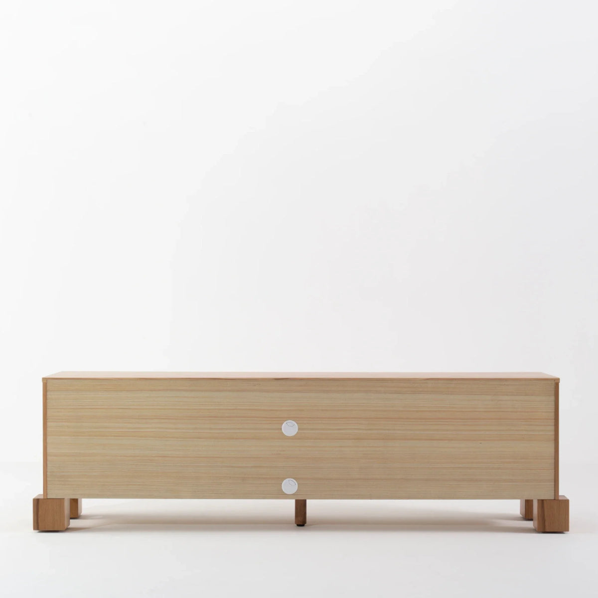 Nolan Natural Wooden TV Unit back view