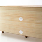 Nolan Natural Wooden TV Unit back panel view