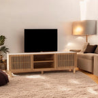Julian Natural Wooden TV Unit front view
