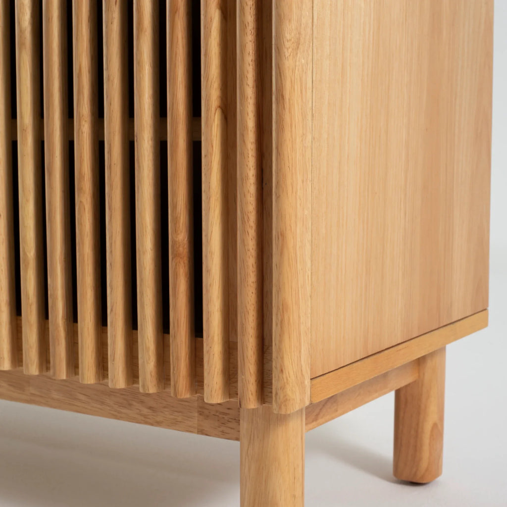 Julian Natural Wooden TV Unit leg detail
