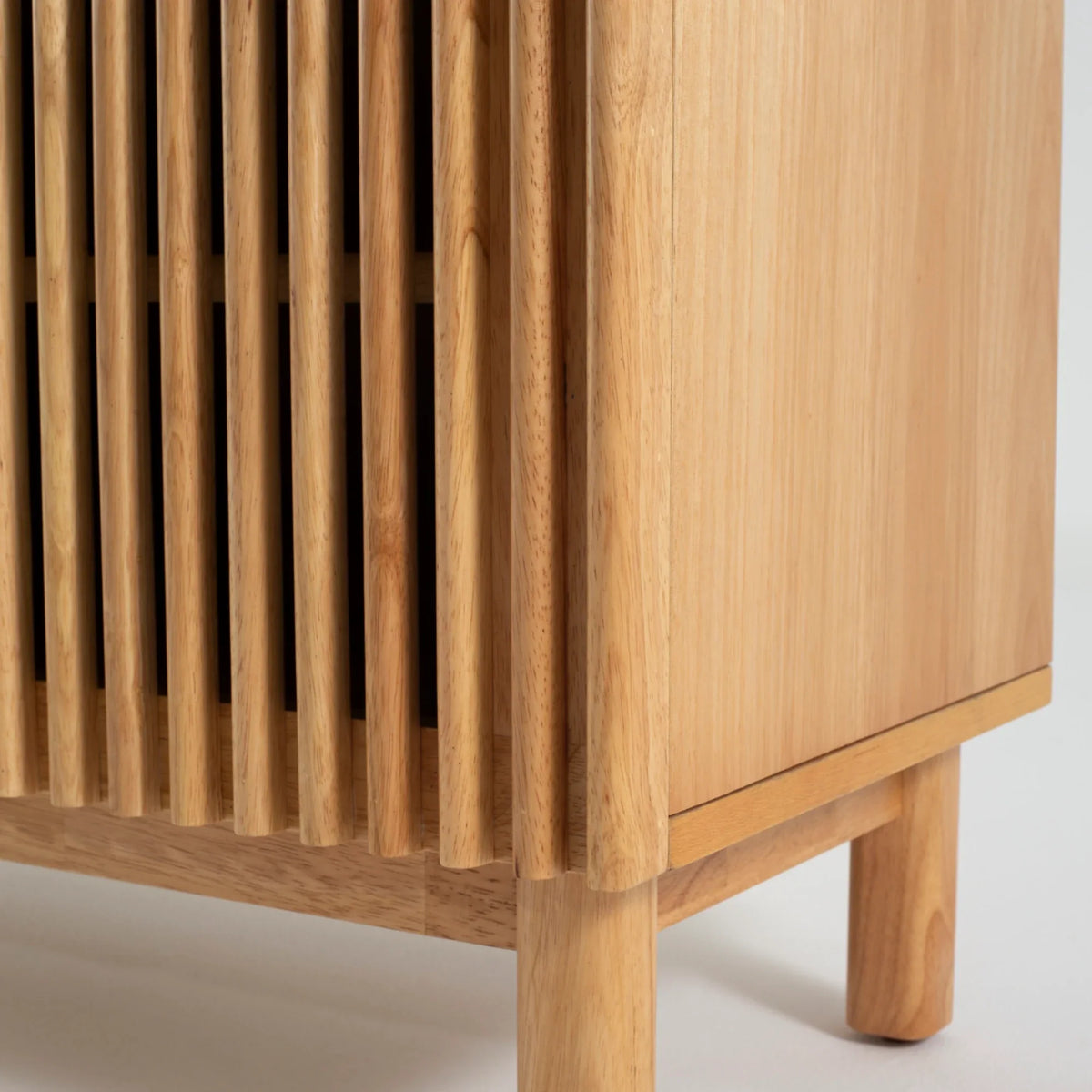 Julian Natural Wooden TV Unit leg detail