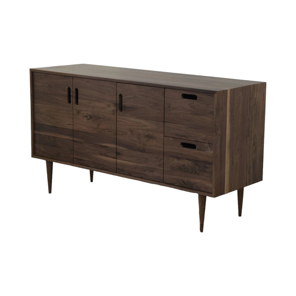 Ianna Walnut Wood Sideboard close-up walnut wood slats
