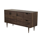 Ianna Walnut Wood Sideboard close-up walnut wood slats