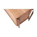 Janis Oak Wood Cabinet detail of the sturdy solid walnut base