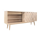 Jara Oak Wood Sideboard featuring smooth-gliding storage drawers