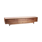 Kalena Walnut Wood Sideboard extra-long 87 inch front view