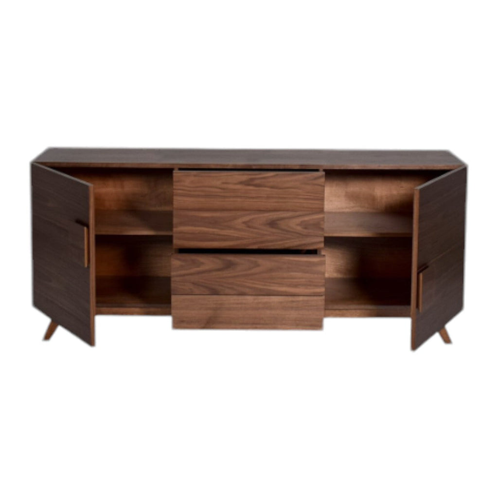 Kalenna Walnut Wood Cabinet & Sideboard with generous internal shelving space