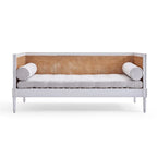 Karsten Teak Wood & Rattan 3 Seater Sofa