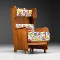 Kimn White Oak Wood Lounge Chair